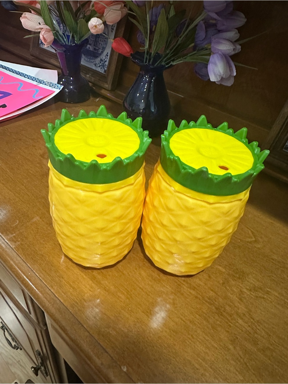Pineapple Cool Gear Plastic Chillers - Bright Yellow & Green